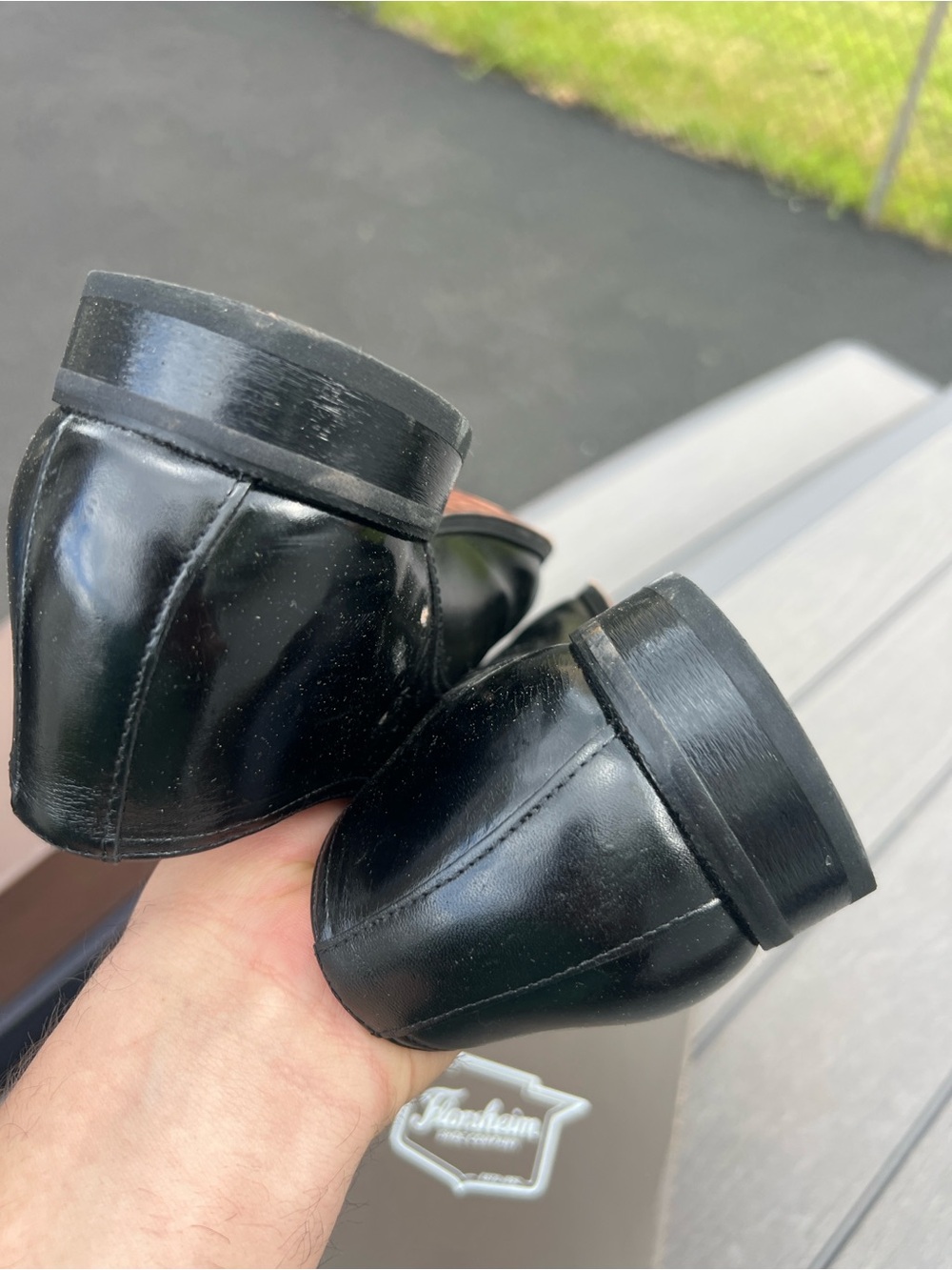 Florsheim Mens Black Cap Toe Dress Shoes Sz 10.5 D - Picture 8 of 9